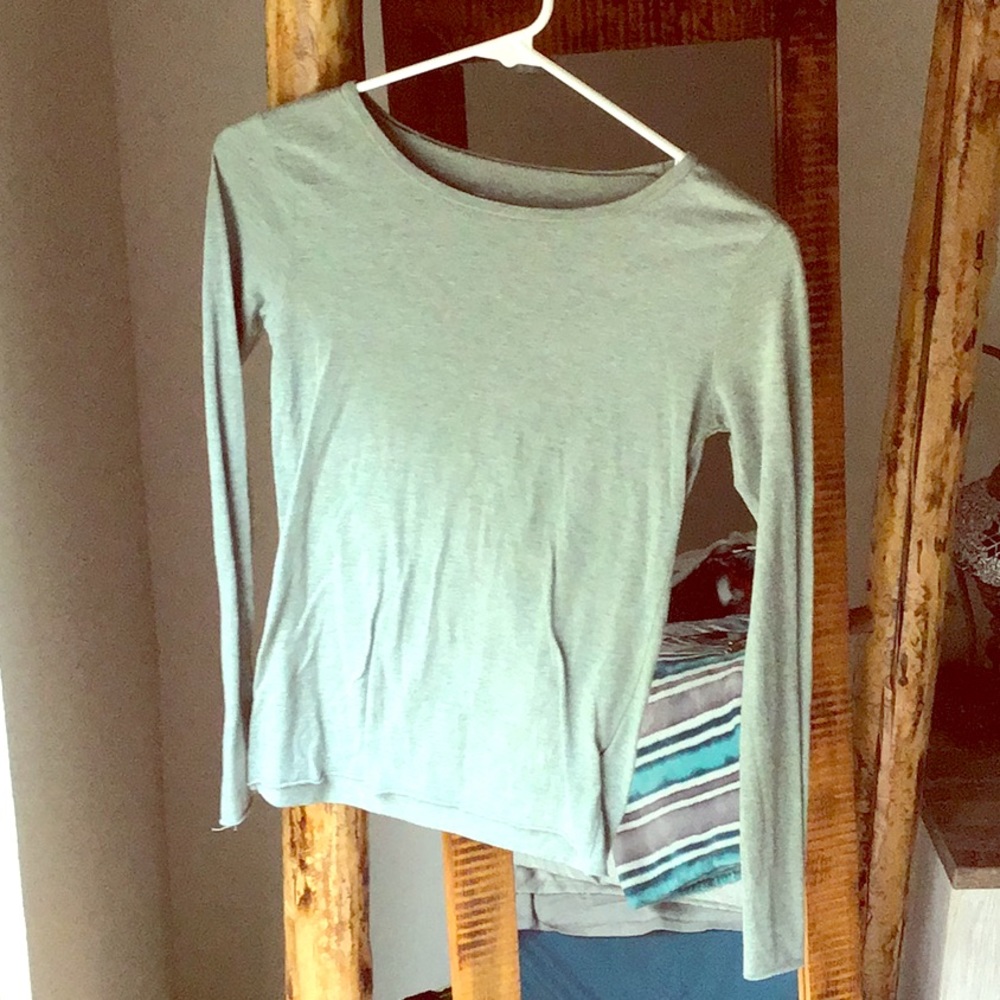 Grayish-Blue Long Sleeve Shirt